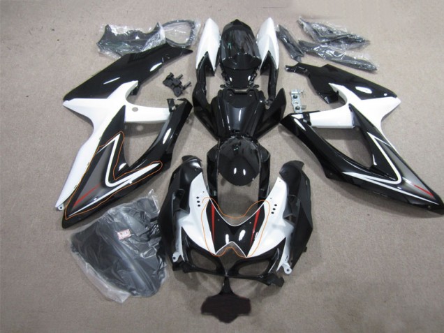 ABS Plástica Suzuki GSXR 600 K8 2008-2010 - Negro Blanco