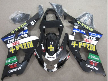 ABS Plástico Suzuki GSXR 600 K4 2004-2005 - Negro Amarillo Rizla