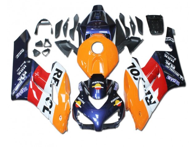 Carenado Honda CBR 1000 RR 2004-2005 - Naranja Rojo Azul Repsol