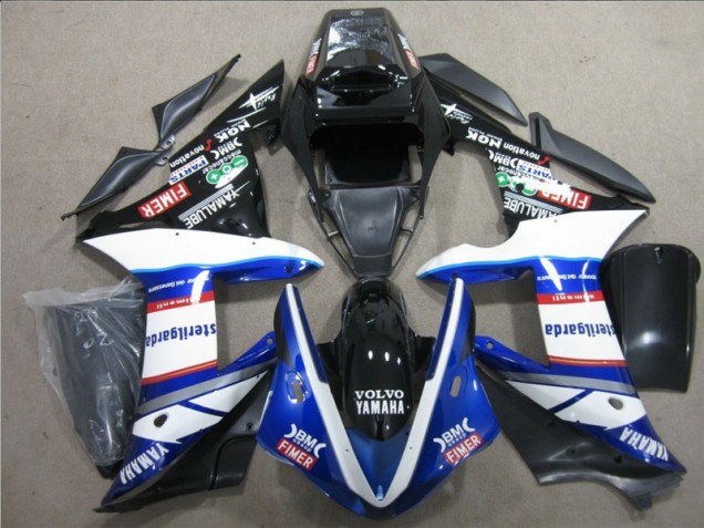 Carenado Honda CBR 1000 RR 2004-2005 - Negro Blanco Azul Sterilgarda Volvo