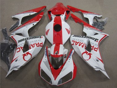 Carenado Honda CBR 1000 RR 2006-2007 - Blanco Rojo PRAMAC