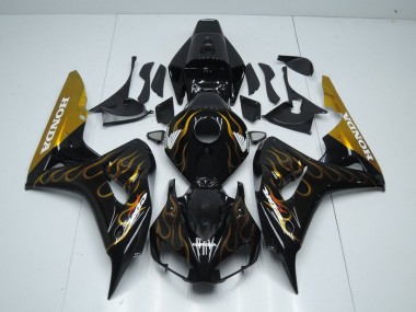 Carenado Honda CBR 1000 RR 2006-2007 - Negro Oro Llama