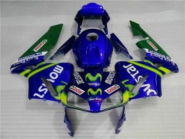 Carenado Honda CBR 600 RR 2003-2004 - Azul Verde Movistar Castrol