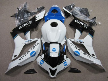 Carenado Honda CBR 600 RR 2007-2008 - Azul Blanco Negro Konica Minolta MAPEI