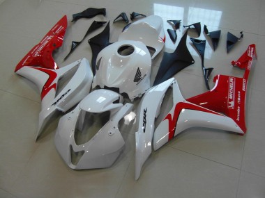 Carenado Honda CBR 600 RR 2007-2008 - Blanco Rojo Carrera Versión