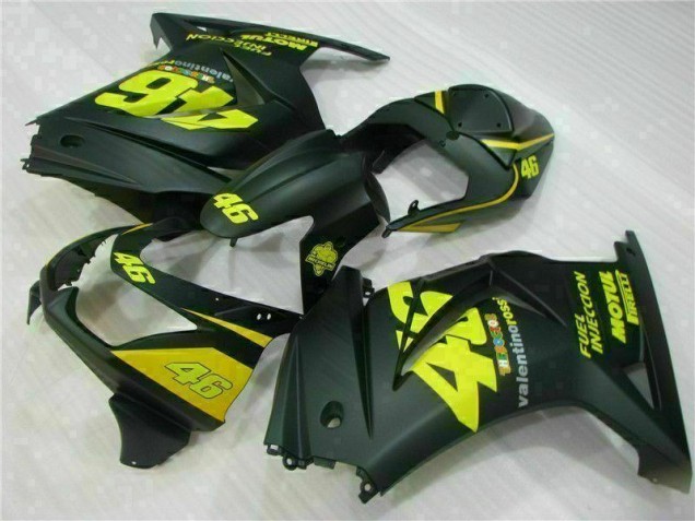 Carenado Kawasaki EX250 2008-2012 - Negro Amarillo 46