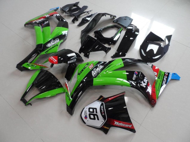 Carenado Kawasaki ZX10R 2011-2015 - Verde Negro con Número 66