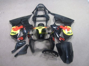 Carenado Kawasaki ZX6R 2000-2002 - Negro Amarillo Red Bull Ninja