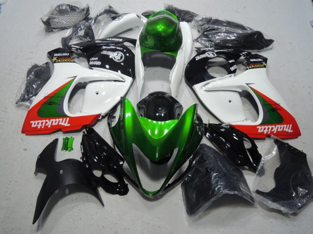 Carenado Suzuki GSXR 1300 Hayabusa 2008-2019 - Blanco Verde Makita