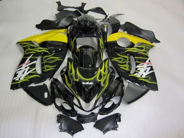 Carenado Suzuki GSXR 1300 Hayabusa 2008-2019 - Negro Amarillo Llama