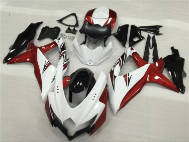 Carenado Suzuki GSXR 600 / 750 K8 2008-2010 - Blanco Rojo Negro