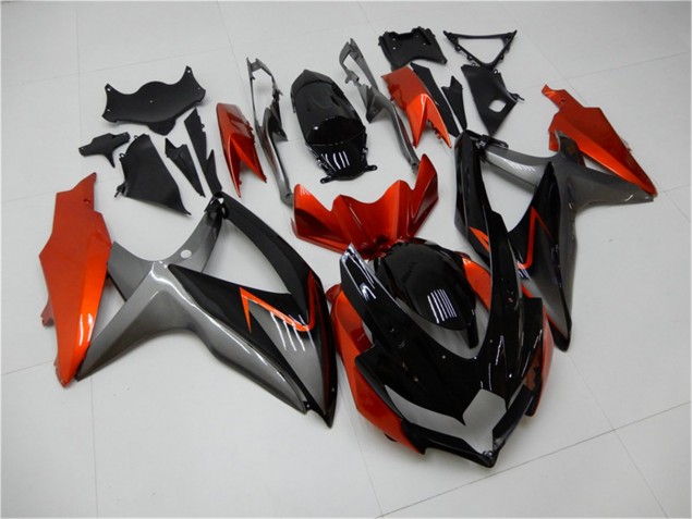 Carenado Suzuki GSXR 600 / 750 K8 2008-2010 - Negro Naranja Gris