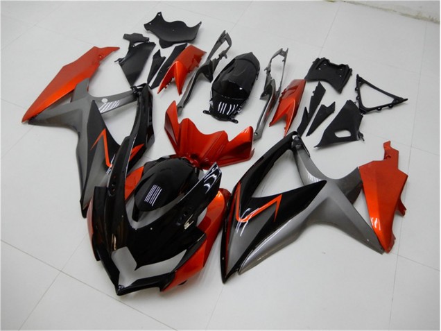 Carenado Suzuki GSXR 600 / 750 K8 2008-2010 - Negro Naranja Gris