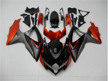 Carenado Suzuki GSXR 600 / 750 K8 2008-2010 - Negro Naranja Gris