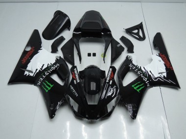 Carenado Yamaha R1 2000-2001 - Negro Blanco Monster