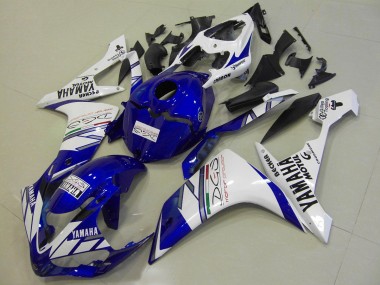 Carenado Yamaha R1 2007-2008 - Blanco Azul Tri Colour