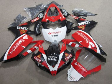 Carenado Yamaha R1 2007-2008 - Negro Rojo Blanco Santander