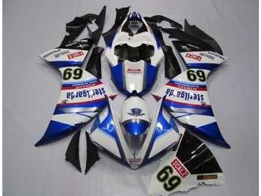 Carenado Yamaha R1 2009-2011 - Blanco Azul Sterilgarda SCALZ 69