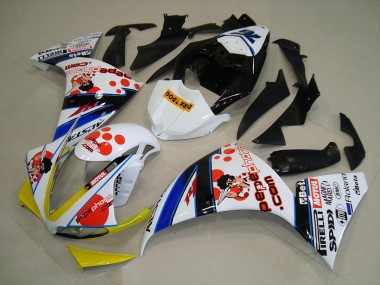 Carenado Yamaha R1 2009-2011 - Blanco Negro Pepe Phone