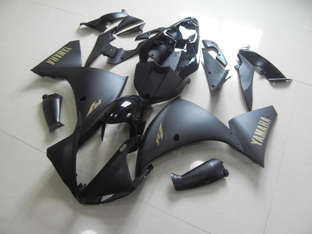 Carenado Yamaha R1 2009-2011 - Negro Mate Oro Pegatinas