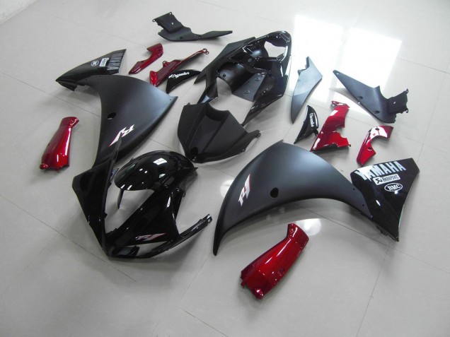 Carenado Yamaha R1 2009-2011 - Negro Mate Rojo