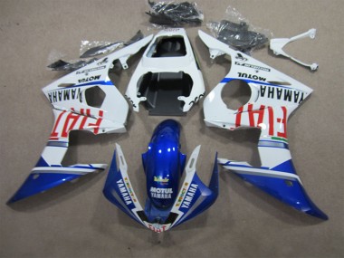 Carenado Yamaha R6 2003-2005 - Blanco Azul Motul Fiat