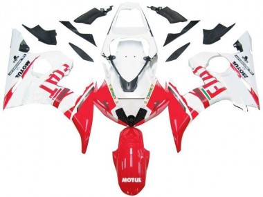 Carenado Yamaha R6 2003-2005 - Blanco Rojo Fiat