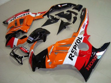 Kit ABS Carenado Honda CBR 600 F3 1995-1998 - Negro Naranja Repsol