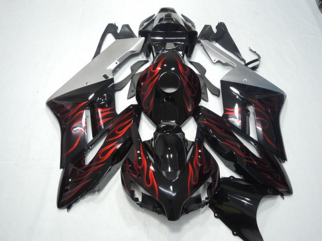 Kit Carenado Honda CBR 1000 RR 2004-2005 - Negro Rojo Llama