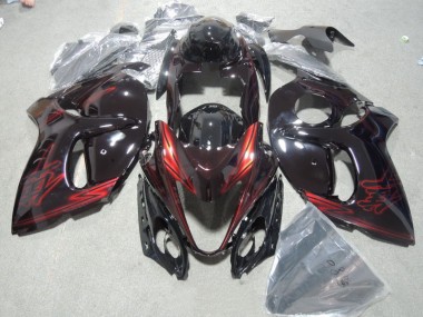 Kit Carenado Inyección Suzuki GSXR 1300 Hayabusa 2008-2019 - Negro Rojo