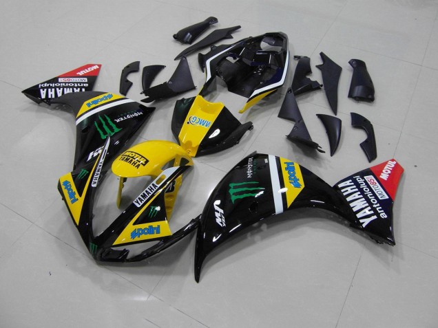 Kits Carenado Yamaha R1 2009-2011 - Amarillo Negro Monster