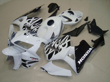 Kits Completo Carenado ABS Honda CBR 600 RR 2005-2006 - Blanco Negro